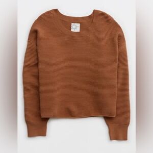 OFFLINE By Aerie Home Stretch Drop Sleeve Sweater Horizon Medium